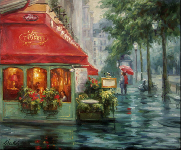 Boulevard Des Capucines in Rain. 2005