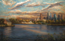 Evening Clouds over Schuylkill River and Philadelphia Skyline. 2006