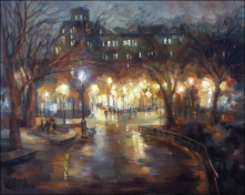 Washington Square Park after Rain. NYC 2005